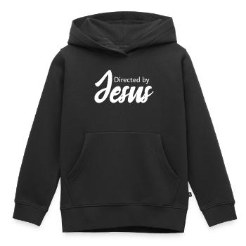 Regie_Jesus Déclaration - Sweat Premium à capuche enfant bio - noir - Devant - AI Model Kid Male (0cm)