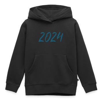 2024 Réveillon du Nouvel An Nouvel An - Sweat Premium à capuche enfant bio - noir - Devant - AI Model Kid Male (0cm)