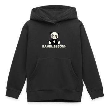 Bambus-Björn - Kinder Premium Organic Hoodie - Schwarz - Vorne - AI Model Kid Male (0cm)