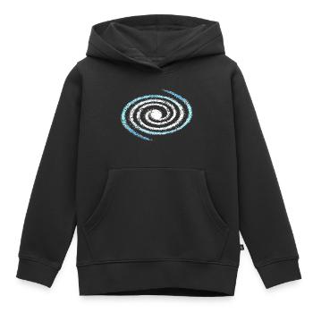 Spiral galaxy, universe, cosmos, milky way - Kids Premium Organic Hoodie - black - Front - AI Model Kid Male (0cm)