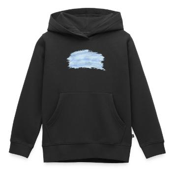 Background Blau Schwarz - Kinder Premium Organic Hoodie - Schwarz - Vorne - AI Model Kid Male (0cm)