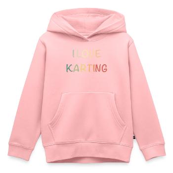 KartingLiebe Pastel Racing - Sweat Premium à capuche enfant bio - rose - Devant - AI Model Kid Female (0cm)