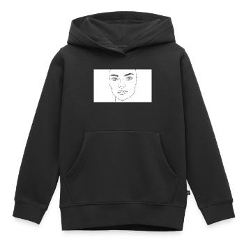 Beauté féminine - Sweat Premium à capuche enfant bio - noir - Devant - AI Model Kid Male (0cm)