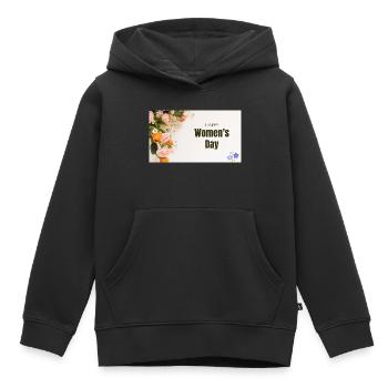 Frohe Blumenrosen zum Frauentag - Kinder Premium Organic Hoodie - Schwarz - Vorne - AI Model Kid Male (0cm)