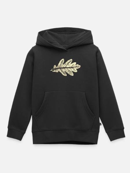 Eichenblatt / Blatt Eiche - Botanisch - Kinder Premium Organic Hoodie - Schwarz