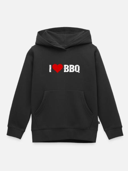 BBQ Grillen - Kinder Premium Organic Hoodie - Schwarz