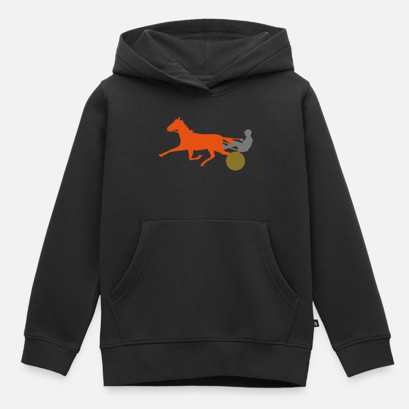 Conception dynamique du trotteur - Sweat Premium à capuche enfant bio - noir