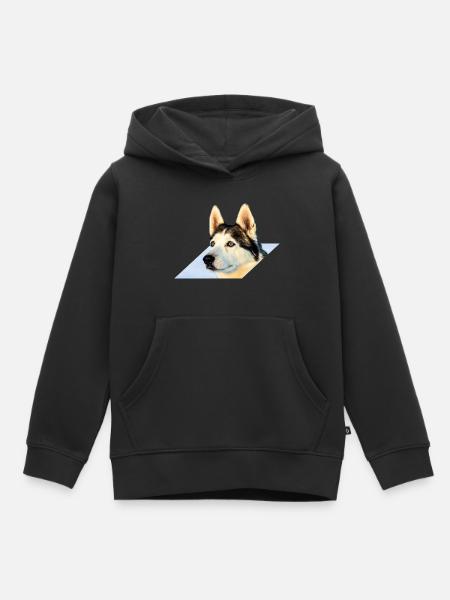 Husky - Kids Premium Organic Hoodie - black