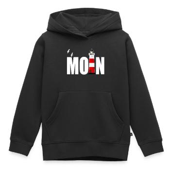 Phare de Moin Hambourg Ahoi Möven - Sweat Premium à capuche enfant bio - noir - Devant - AI Model Kid Male (0cm)