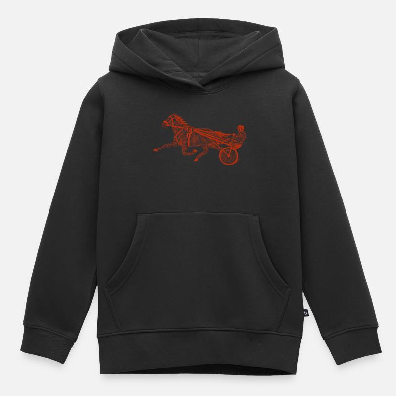 trotter - Sweat Premium à capuche enfant bio - noir