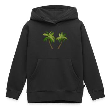 Palmen Baum Palmen - Kinder Premium Organic Hoodie - Schwarz - Vorne - AI Model Kid Male (0cm)