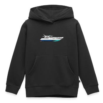 Schnell Boot - Kinder Premium Organic Hoodie - Schwarz - Vorne - AI Model Kid Male (0cm)