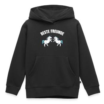 Beste Freunde - Kinder Premium Organic Hoodie - Schwarz - Vorne - AI Model Kid Male (0cm)