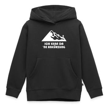 Abkürzung | Wandern - Kinder Premium Organic Hoodie - Schwarz - Vorne - AI Model Kid Male (0cm)