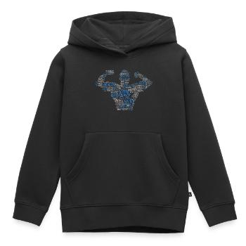 Citation de gymnastique - Sweat Premium à capuche enfant bio - noir - Devant - AI Model Kid Male (0cm)