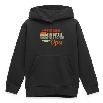 THE MAN THE MYTH THE LEGEND OPA by The Manzanita´s - Kinder Premium Organic Hoodie - Schwarz - Vorne - AI Model Kid Male (0cm)