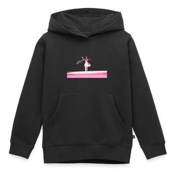 Tänzerin mit Reifen - Kinder Premium Organic Hoodie - Schwarz - Vorne - AI Model Kid Male (0cm)