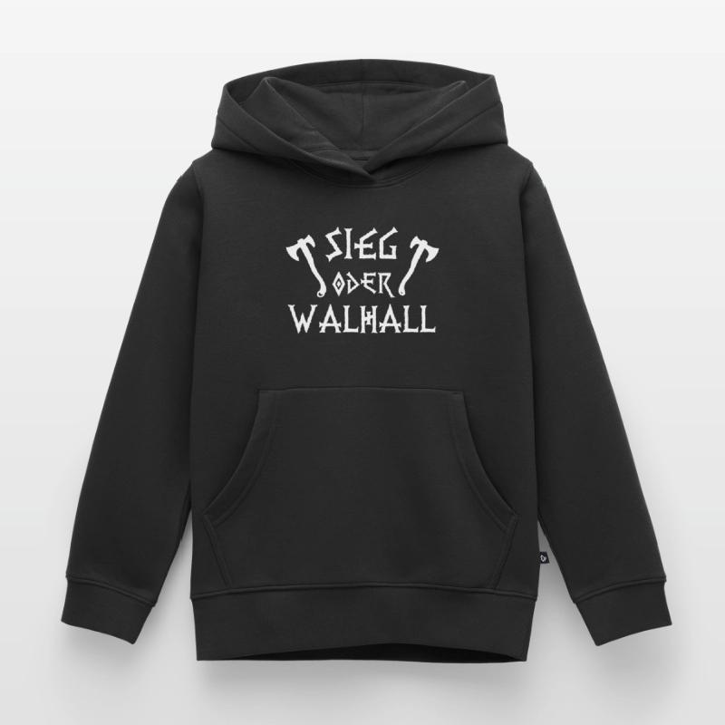 Sieg oder Walhall Kinder Premium Organic Hoodie