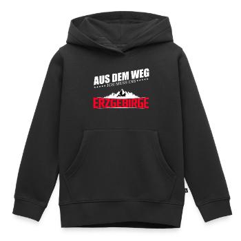 Aus dem Weg ich muss ins Erzgebirge - Kinder Premium Organic Hoodie - Schwarz - Vorne - AI Model Kid Male (0cm)
