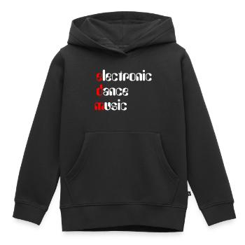 EDM Electronic Dance Music - Kinder Premium Organic Hoodie - Schwarz - Vorne - AI Model Kid Male (0cm)