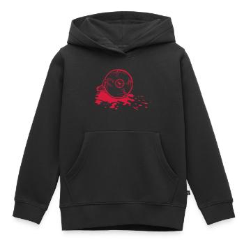 Piscine de sang Halloween Monster Eye - Sweat Premium à capuche enfant bio - noir - Devant - AI Model Kid Male (0cm)