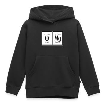 OMG | Periodic Table of Elements - Kids Premium Organic Hoodie - black - Front - AI Model Kid Male (0cm)