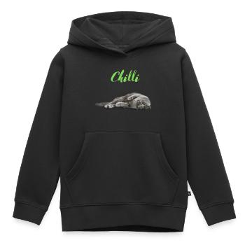 Chilli - Kinder Premium Organic Hoodie - Schwarz - Vorne - AI Model Kid Male (0cm)