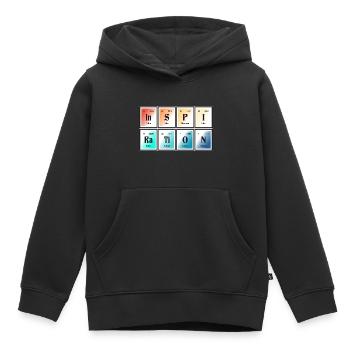 Inspiration | Tableau périodique des éléments - Sweat Premium à capuche enfant bio - noir - Devant - AI Model Kid Male (0cm)