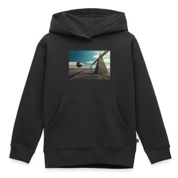 Surreal 3D design - Kids Premium Organic Hoodie - black - Front - AI Model Kid Male (0cm)