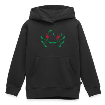 Paires de gui - Sweat Premium à capuche enfant bio - noir - Devant - AI Model Kid Male (0cm)