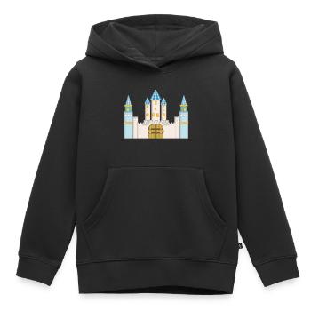 Prinzenburg blau, weiß und gold - Kinder Premium Organic Hoodie - Schwarz - Vorne - AI Model Kid Male (0cm)
