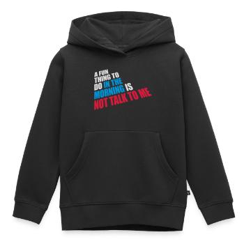 ne me parle pas - Sweat Premium à capuche enfant bio - noir - Devant - AI Model Kid Male (0cm)