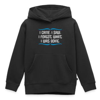 Je suis venu voir oublier - Sweat Premium à capuche enfant bio - noir - Devant - AI Model Kid Male (0cm)