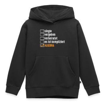 Mathematik Mathe Rechnen Algebra - Kinder Premium Organic Hoodie - Schwarz - Vorne - AI Model Kid Male (0cm)