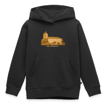 Château de Rothenfels Château de la jeunesse Basse-Franconie Bavière - Sweat Premium à capuche enfant bio - noir - Devant - AI Model Kid Male (0cm)