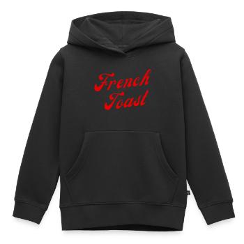 french toast - Sweat Premium à capuche enfant bio - noir - Devant - AI Model Kid Male (0cm)