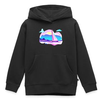 Sailing Sailing Sailing Sailing Sailing boat - Kids Premium Organic Hoodie - black - Front - AI Model Kid Male (0cm)
