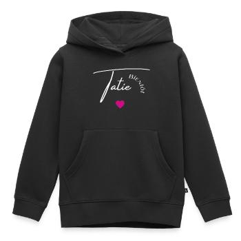 Bientôt tatie - Sweat Premium à capuche enfant bio - noir - Devant - AI Model Kid Male (0cm)