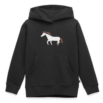 buntes Einhorn - Kinder Premium Organic Hoodie - Schwarz - Vorne - AI Model Kid Male (0cm)