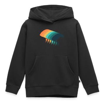 Vintage-Fallschirm - Kinder Premium Organic Hoodie - Schwarz - Vorne - AI Model Kid Male (0cm)