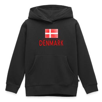 Danemark Danemark - Sweat Premium à capuche enfant bio - noir - Devant - AI Model Kid Male (0cm)