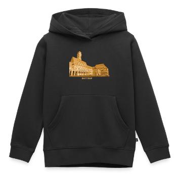 Bottrop Town Hall Ruhr Area North Rhine-Westphalia - Kids Premium Organic Hoodie - black - Front - AI Model Kid Male (0cm)
