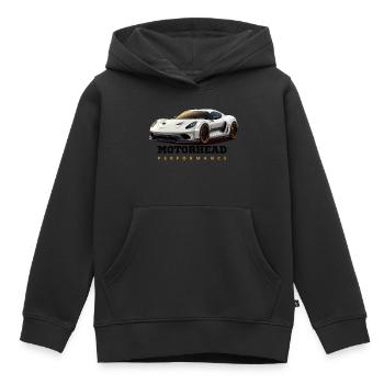 Voiture sportive Performance - Sweat Premium à capuche enfant bio - noir - Devant - AI Model Kid Male (0cm)