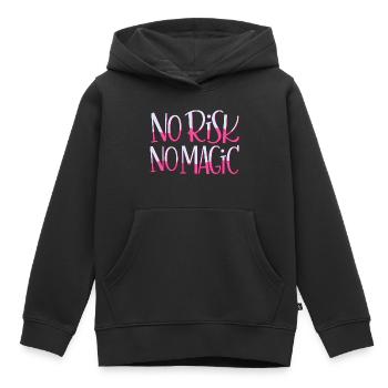 No Risk No Magic - Kinder Premium Organic Hoodie - Schwarz - Vorne - AI Model Kid Male (0cm)