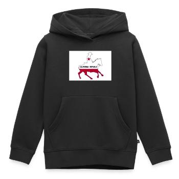 Kalifornische Staatsflagge Cowboy - Kinder Premium Organic Hoodie - Schwarz - Vorne - AI Model Kid Male (0cm)