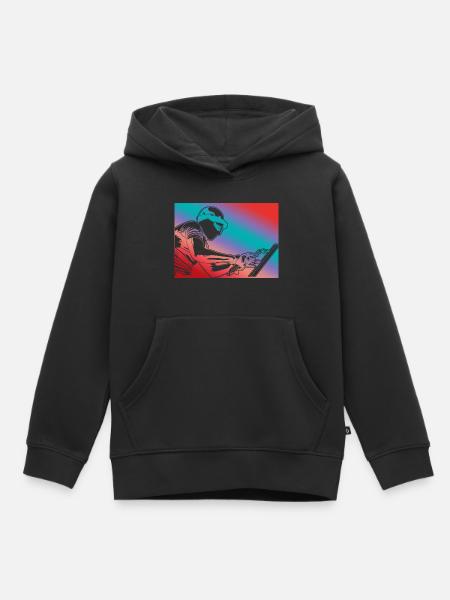 Schweißer Retro Look - Kinder Premium Organic Hoodie - Schwarz