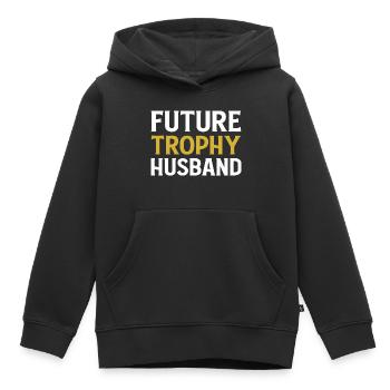 Future Trophy Husband Funny Husband To Be - Kids Premium Organic Hoodie - black - Front - AI Model Kid Male (0cm)
