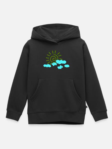 sonne himmel - Kinder Premium Organic Hoodie - Schwarz