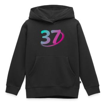 Nummer 37 mehrfarbig - Kinder Premium Organic Hoodie - Schwarz - Vorne - AI Model Kid Male (0cm)