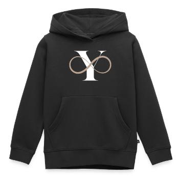Unendlicher Buchstabe - Kinder Premium Organic Hoodie - Schwarz - Vorne - AI Model Kid Male (0cm)